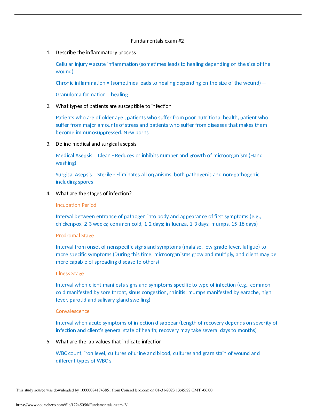 Preview image for New Fundamentals Exam With Answers 2023
